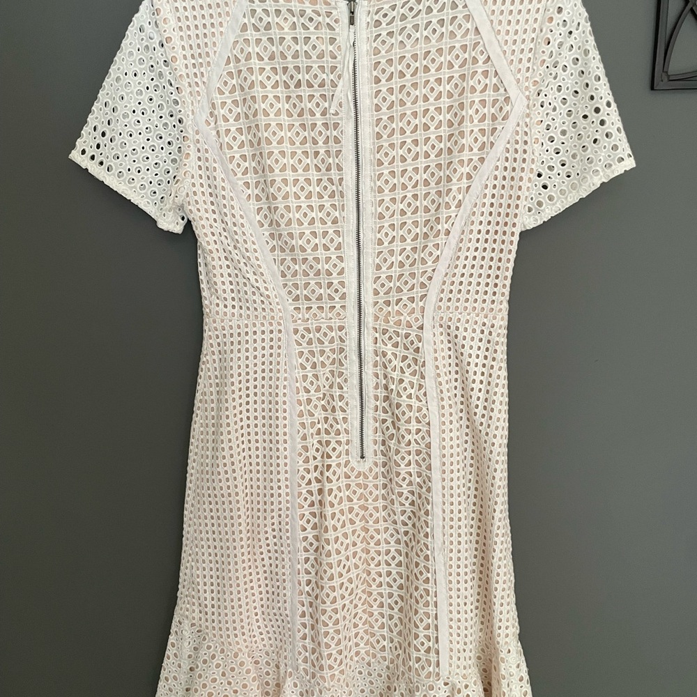 Like new HD in Paris Elegant white eyelet midi Dress from Anthropologie - Picture 4 of 15